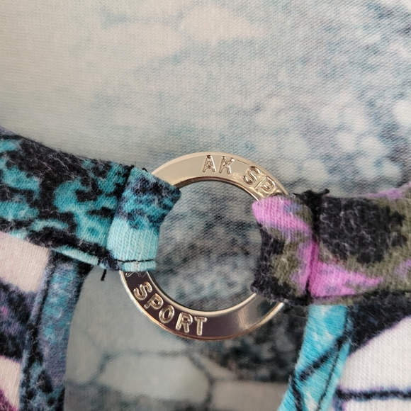 Ann klein sport women's summer top multi color size M - Picture 2 of 3